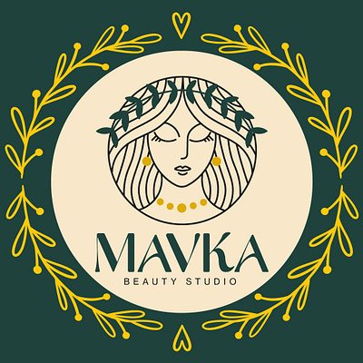 Mavka - beauty salon studio logo beauty brand branding business logo creative design elegant girl graphic graphic design identity inspiration logo logo design logo designer logos logotype nature visual identity woman