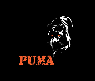 Puma animals coguar contrast flipflop minimalist prin puma tshirt white and black