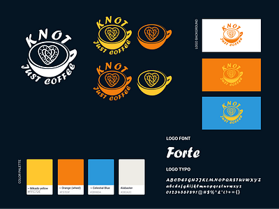 Knot Just Coffee Branding affinity designer branding cafe graphic design illustration logo