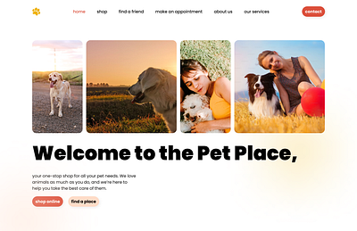 The Pet Place animals animation branding design figma graphic design illustration logo mobile website pets product design shop store ui user interface ux web design website website design