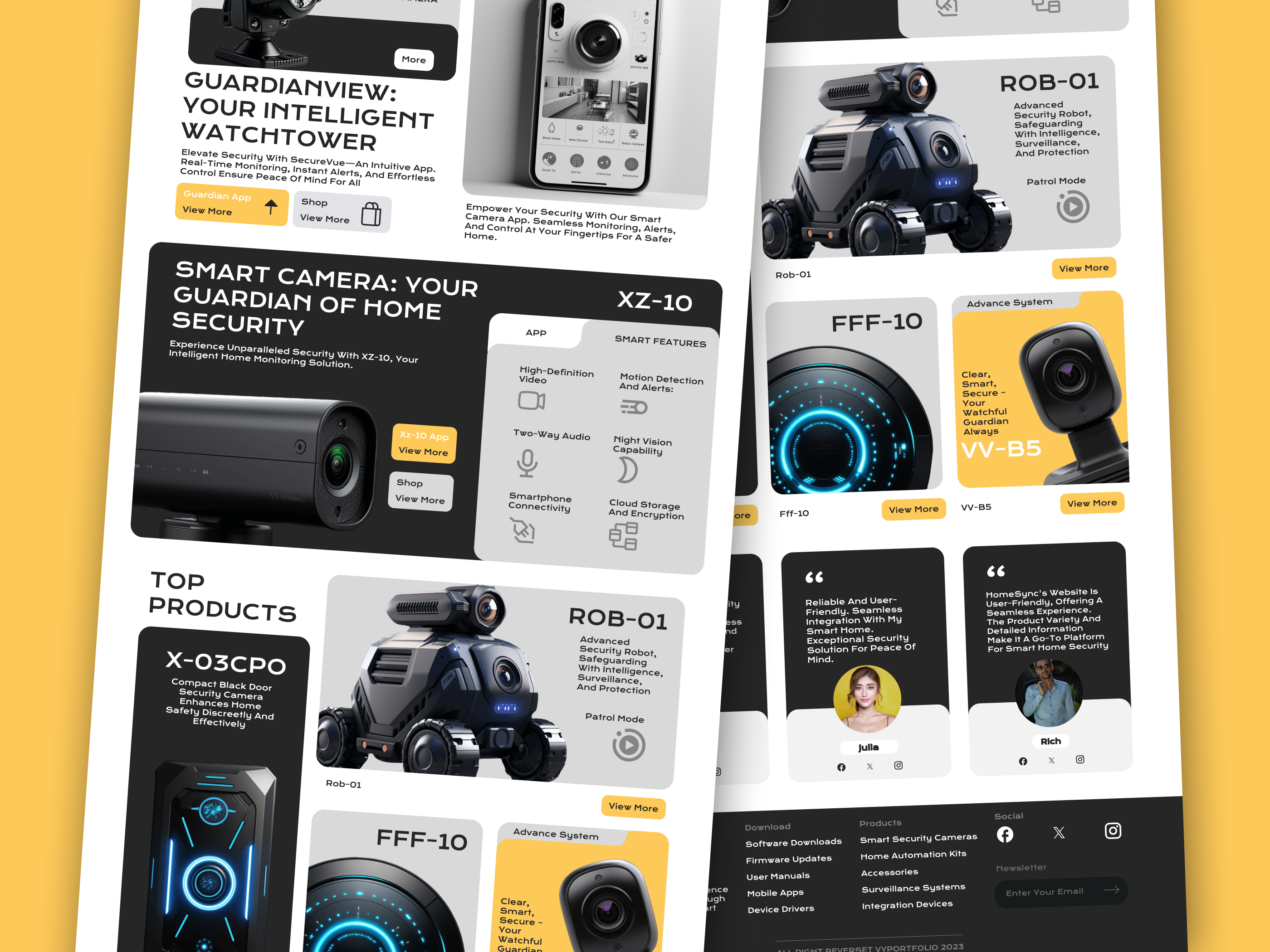 HomeSync designconcept figmadesign homesecurity productdesign securitycameras smarthome smartliving techsolutions uiux webdesign