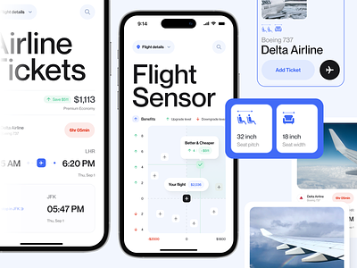 Mobile app for flight industry, flight sensor | Lazarev. adaptation app apple application booking buttons clean dashboard design fields interaction interface mobile mobile deisgn product design ui ui kit ux