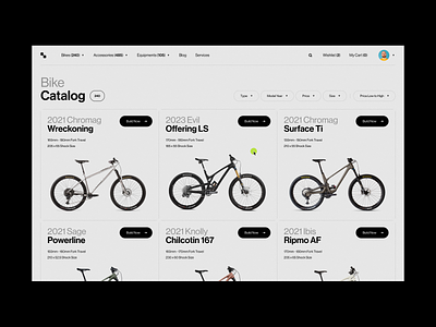 Bicycle configurator, E-commerce | Lazarev. bike buttons catalog design ecommerce fields filter home home page inspiration interactive list shop tranding ui user experience ux web web design website