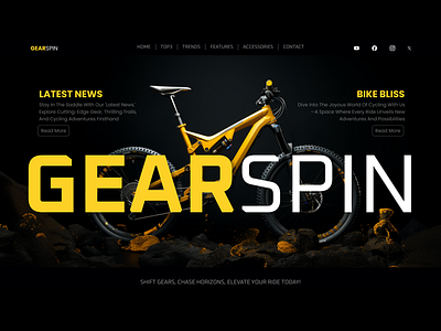 GearSpin bikeculture bikefashion bikeinnovation biketrends figma gearspinblog uiux website