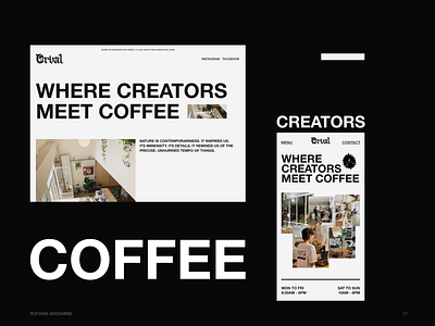 Orval studio Exploration Web design art direction coffee creative design graphic design layout marketing minimalist mobile design ui web design websitelayout