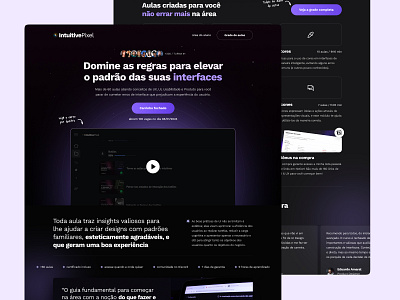 Intuitive Pixel ~ Landing Page hero banner intuitive pixel landing page purple