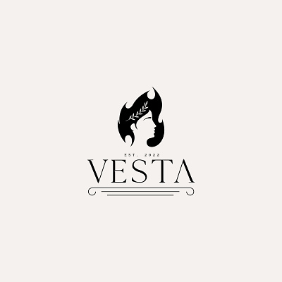 Vesta logo adobe design designer goddess graphic illustrator logo logodesign vesta