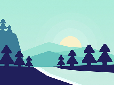 mountains graphic design