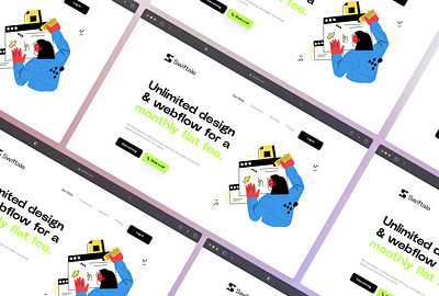 Swiftale Landing Page UI branding design landing page landing page ui saas saas company swiftale ui ui design web design webflow website design