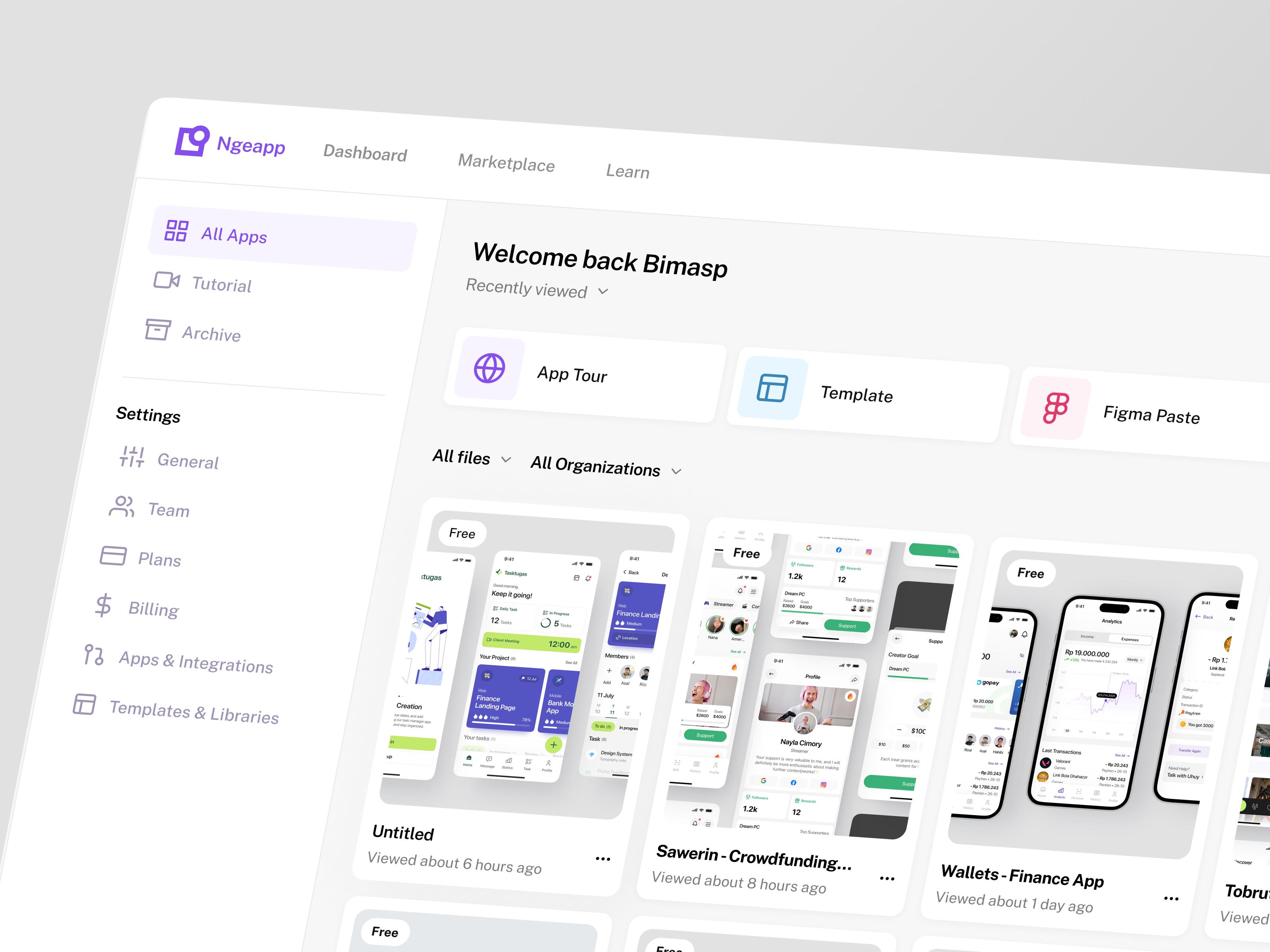 Ngeapp - Home Page app builder builder clean dashboard design detail dev dev tool developer developer tool glide minimalist product design software tech technology tool ui ux