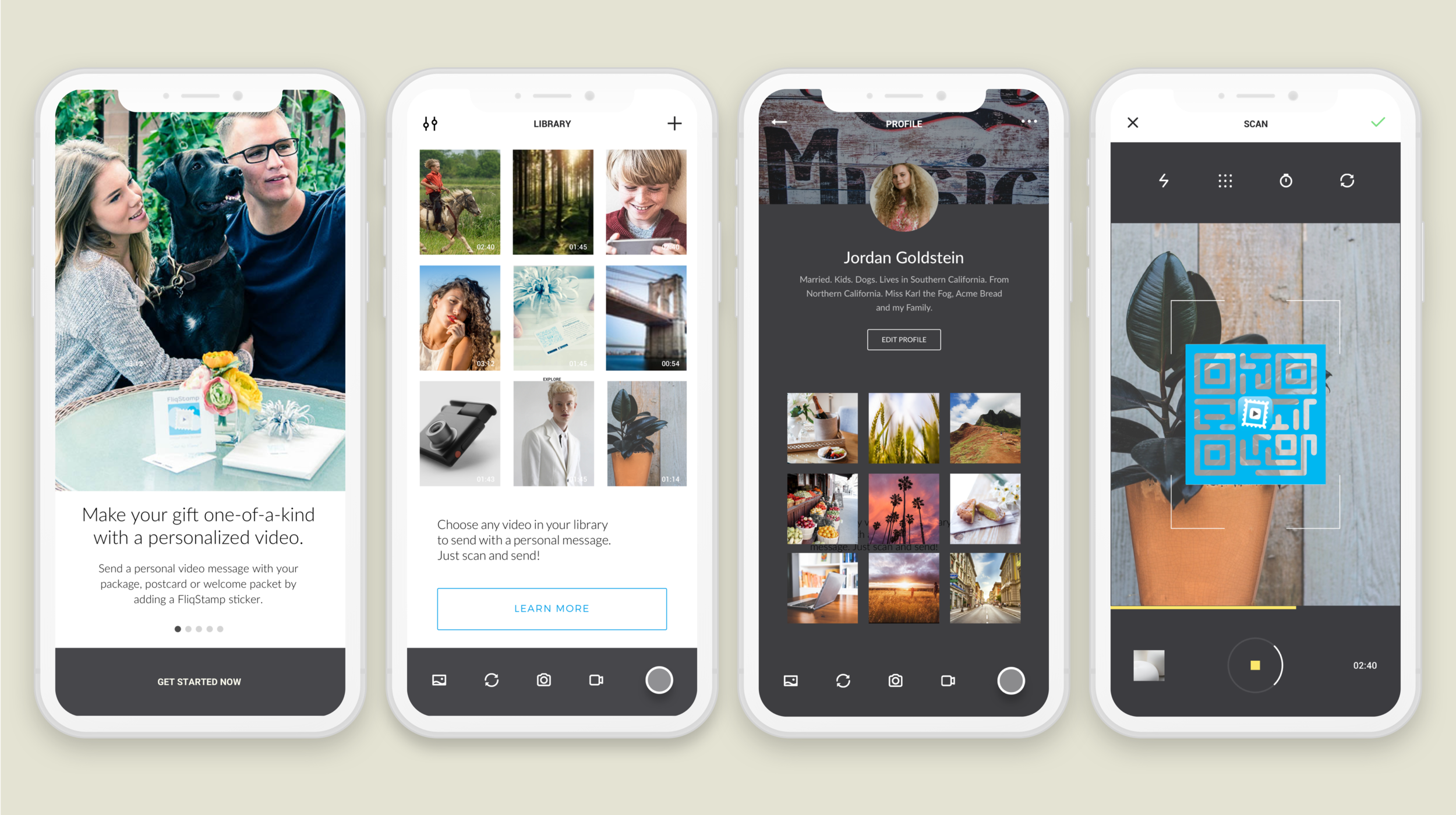 FliqStamp mobile app product design responsive ui userflow ux visual design wireframes