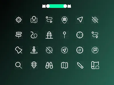 MooooM Day 106 - Duo Tone design figma icons location mooom pin route tracking trafic light ui