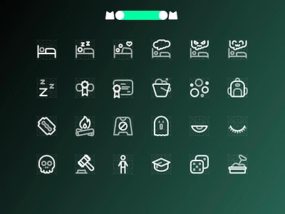 MooooM Day 107 - Duo Tone certificate design dreaming figma ghost icons mooom razor sandbox sleeping ui