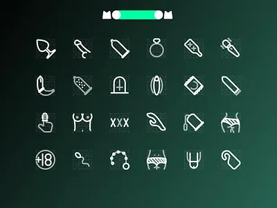 MooooM Day 108 - Duo Tone 18 beads condom design figma hotel door sign icons massager mooom paddle pump toy ui