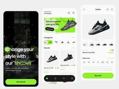 Shoes Shop Mobile Apps design minimalist dribbble e commerce shoes shoes shop ui ui design user interface ux design