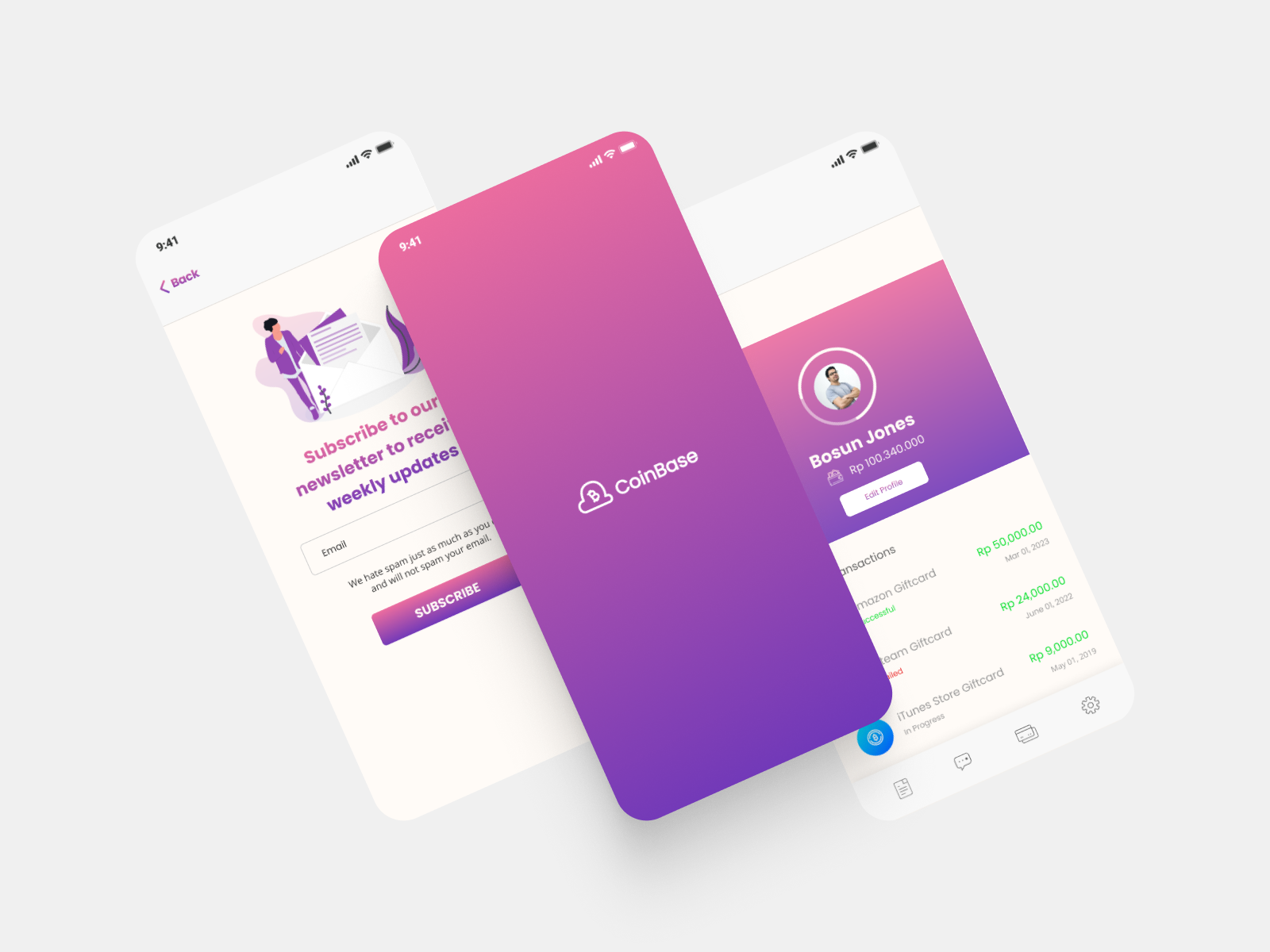Coinbase App by Muhammad Alfian on Dribbble