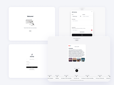 Journey black and white journey minimal reactjs ux web web design