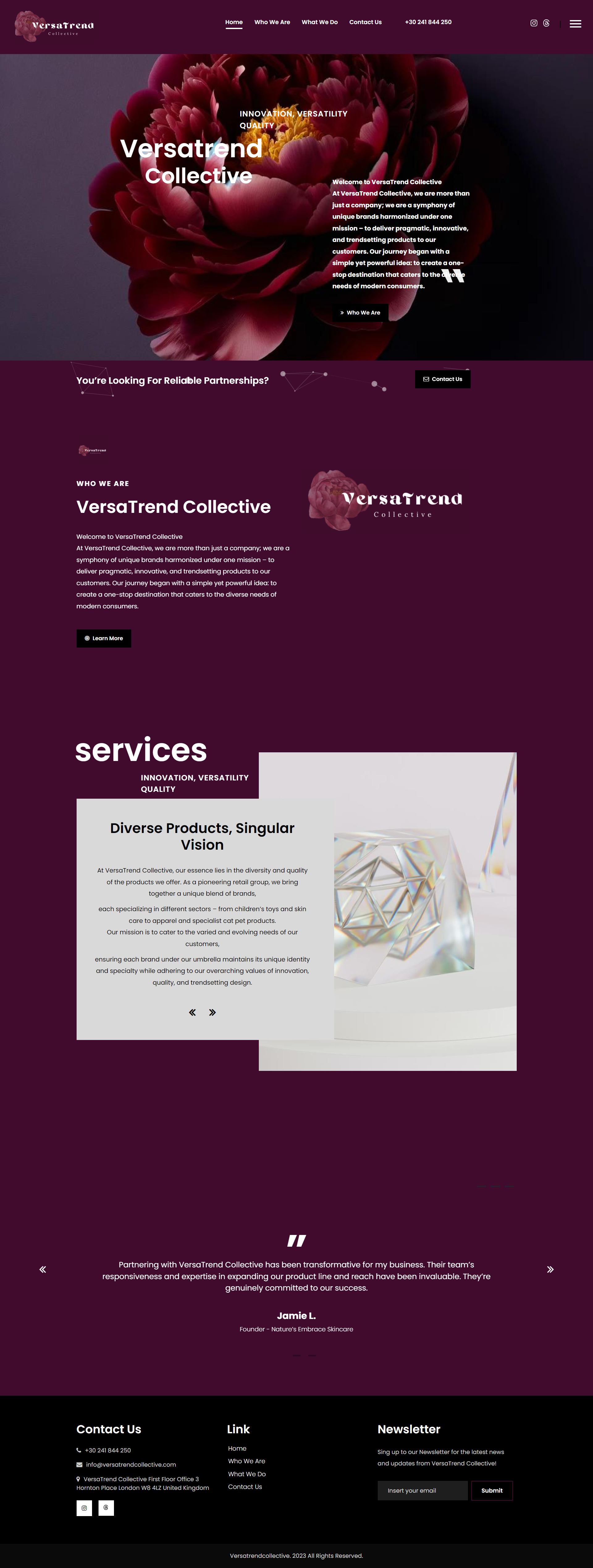 Versatrend Collective ui website design website rerdesign wordpress website wpnakery