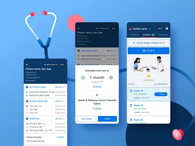 Simple l Schedule Patient Visit doctor graphic design nurse patient schedule ui visitation