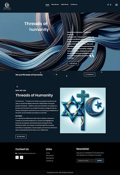 Threads of humanity branding business website design graphic design strategy ui wordpress website design