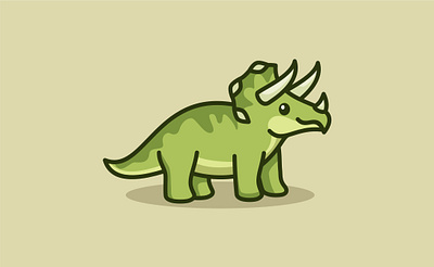 friendly dinosaur branding cartoon cute cartoon cute illustration cute mascot dinosaur dinosaur mascot dinosur illustration graphic design illustration kawaii illustration logo mascot simple cartoon simple illustration simple mascot triceratops triceratops illustration vector illustration