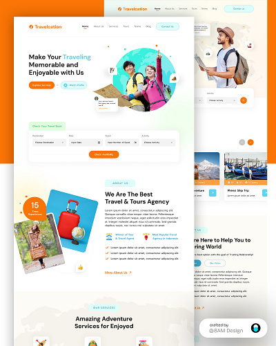 Travel Agency Landing Page agency graphic design holiday travel ui vacation website