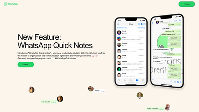 Quick Notes on WhatsApp app chatdesignchic cocept craftingconversations creativechat design designdiscovery digitaldazzle dribbbledesigns epicui innovativeinterface mobile ui userexperiencemagic ux uxunleashed visualvoyage whatsappwonders whatsappwowfactor