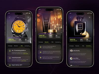 GiveHub: Mobile App Invest Flow | UI Design | Orbix Studio app crypto currencyconverter dashboard fintech fundingapplication fundraising fundrising investing investment investmentapp minimal mobile app design mobileapplication orbix studio transaction uidesign uxdesign visualdesign