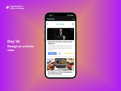 Day 16: Design a articles view article article feed article post feed articles feed blog blog feed dail ui challenge daily ui 16 daily ui challenge dailyui design design a articles view hype4academy mobile design mobile feed mobile ui ui ui challenge ux uxui