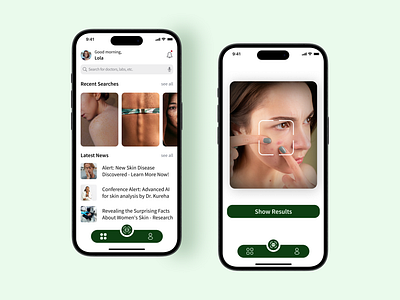 AR & AI-based skin disease detection app - UI Design ai design ui ux