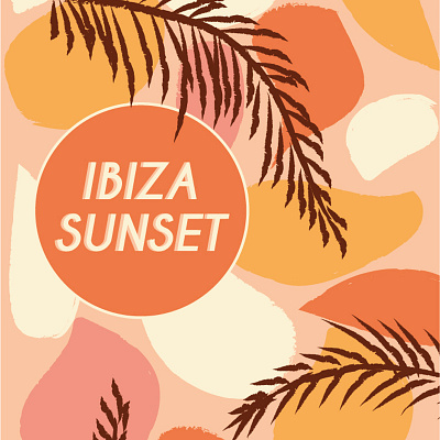 Ibiza Sunset: Key Visual branding concept design graphic design idea generation illustration logo pattern design