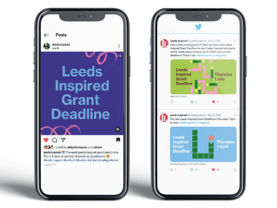 Leeds Inspired Grant: Social Posts and Banners animation banner graphic design illustration social posts