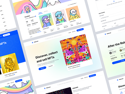 Free Figma File: Sidereal NFT Marketplace UI Design art blockchain clean crypto cryptocurrency dark mode design header hero landing page minimal minimalist modern nft nft marketplace product design ui ux web design website