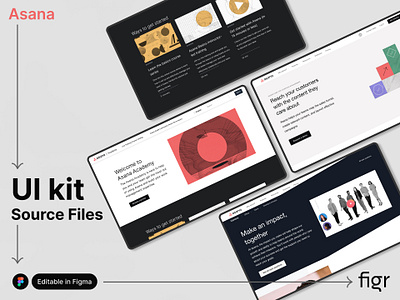 Make Asana UI your own asana boost branding design editable figma free kit mockup productivity teams template ui ui kit ui ux web app web design website work management workspace