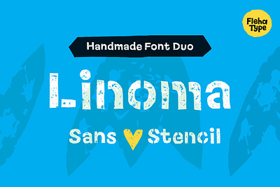 Linoma Handmade Duo Font branding font display font font duo font pair handmade font headline font linocut font linoma handmade duo font packaging font packaging font stamp fonts rough font rough texture sans font sans serif font sans typeface stamp fonts stencil stencil font stencil typeface textured font