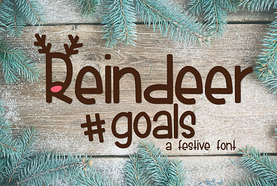 Reindeer Goals Font christmas deer font holiday kid holiday reindeer reindeer goals typeface