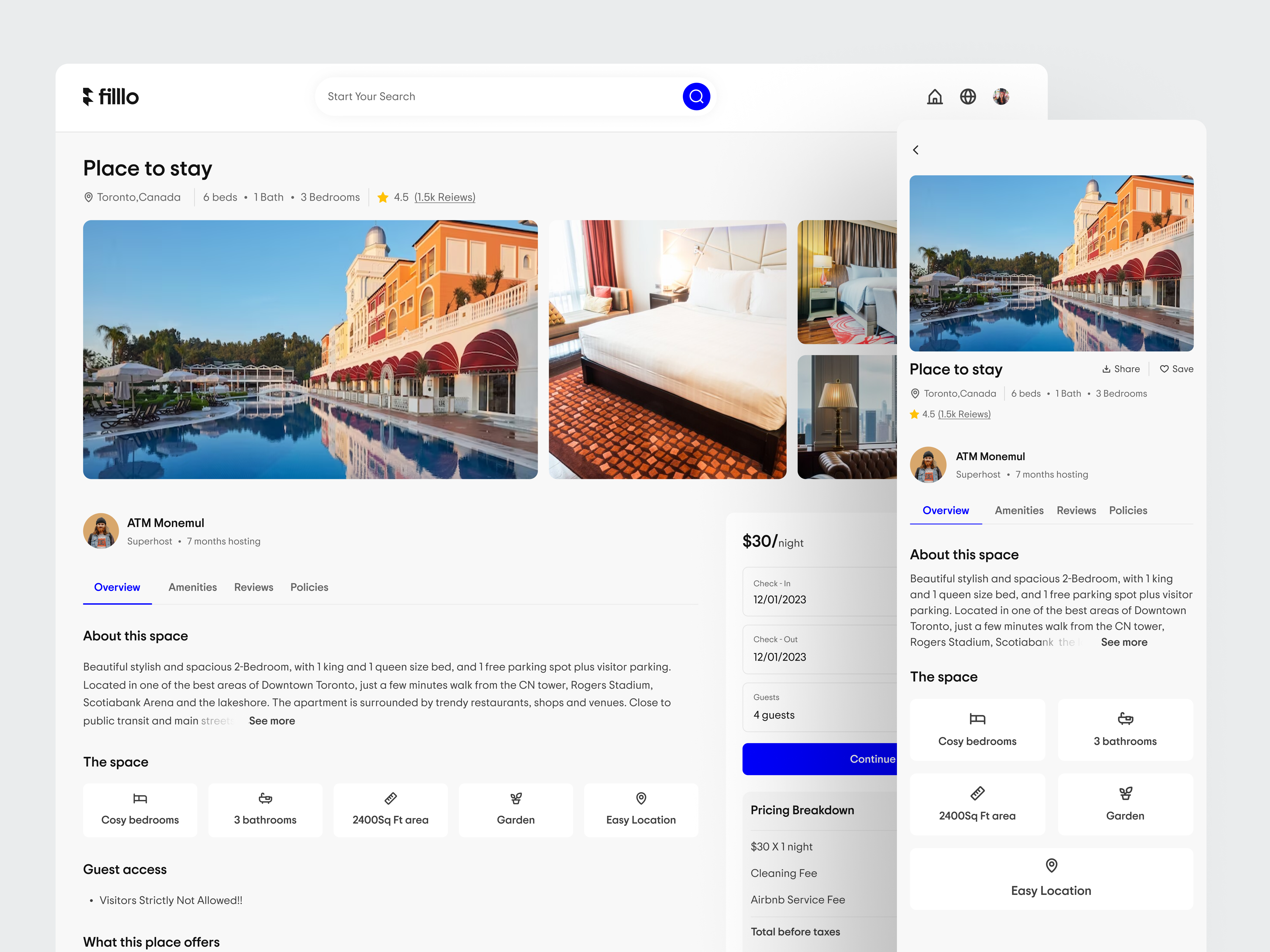 Example of Full Website Design (Upto 10 Sub Pages)