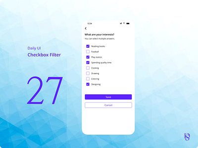 Checkbox Filter screen app design branding daily ui design mobile design ui ux