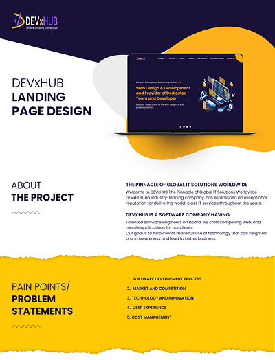 DEVxHUB Landing Page Design branding design graphic design landing page page design portfolio ui user web design