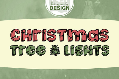 Christmas Tree Lights Font christmas font christmas lights christmas tree decorative font festive font holiday holiday font