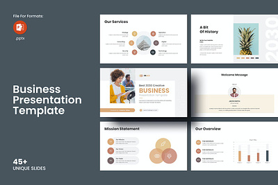 Business - PowerPoint Presentation Template animation app branding clean creative design graphic design icon illustration logo minimal modern presentation simple typography ui ux vector web website