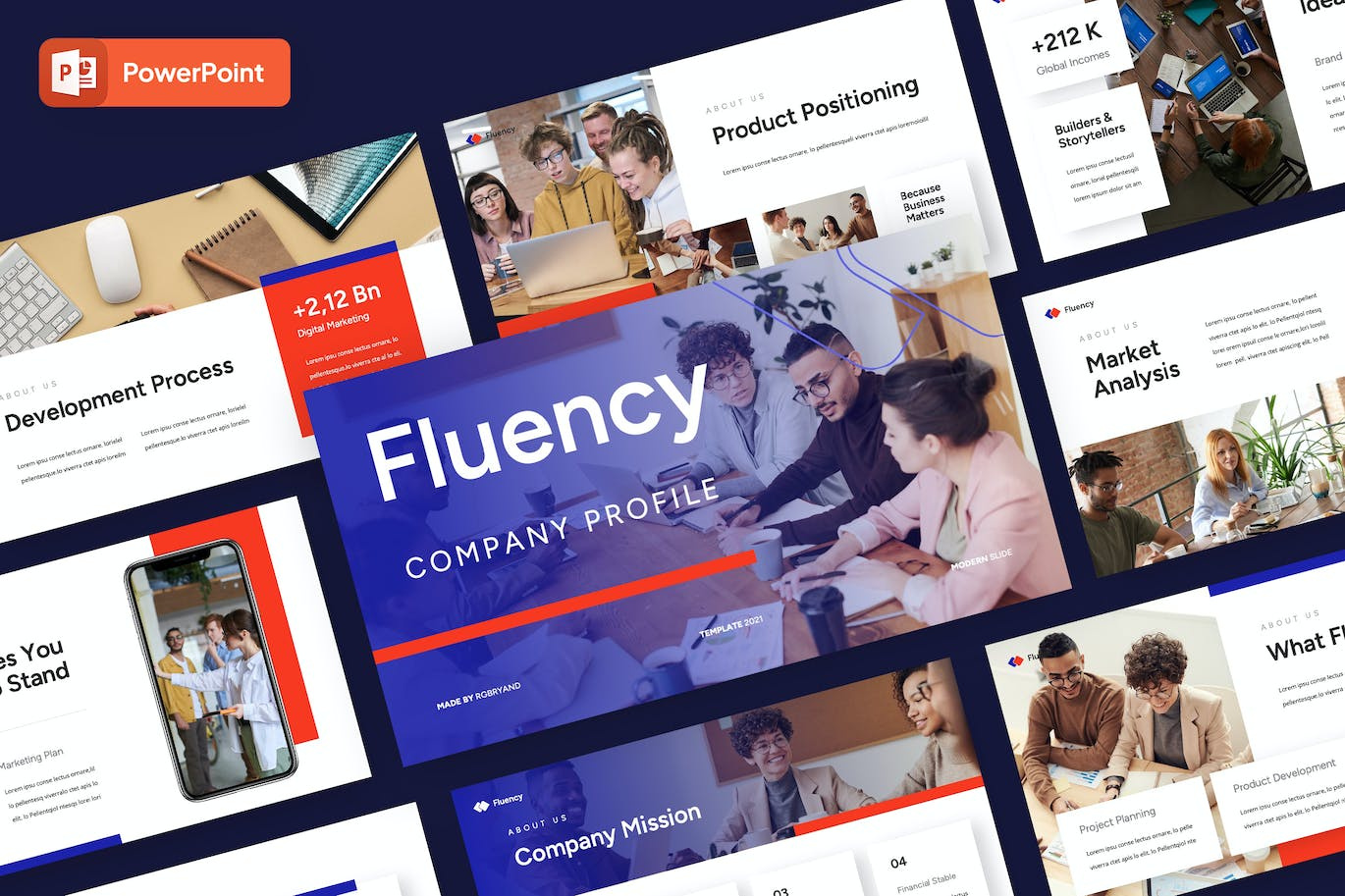 Company Profile Powerpoint animation app branding business color design dribbble graphic design icon illustration logo minimal presentation typography ui ux vector web web design website