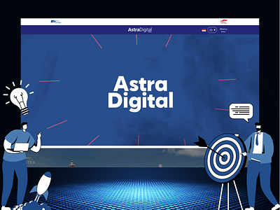 Astra Digital - Company Profile Website animation company graphic design logo motion graphics ui website