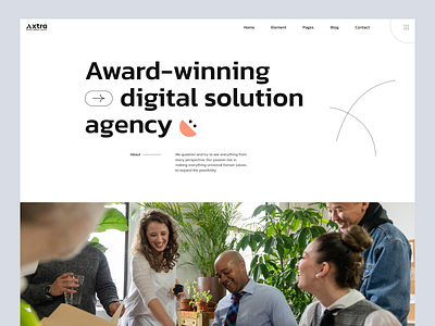 Digital Agency Landing Page agency axtra branding design design agency digital agency digital marketing landing page marketing agency startup agency typography ui ui ux design ux web design