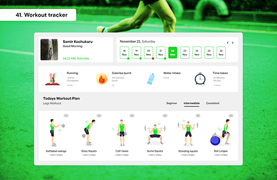 Daily UI Day 41 - Workout Tracker 100 days ui daily ui day 41 graphic design ui workout tracker