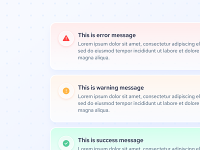 Alert notifications alert banner error feedback message notification skeuomorphism snackbar success system toast ui warning