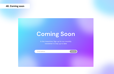 Daily UI Day 48 - Coming soon 100 days ui coming soob daily ui day 48 graphic design ui