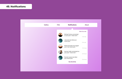 Daily UI Day 49 - Notifications 100 days ui daily ui day 49 graphic design notifications ui
