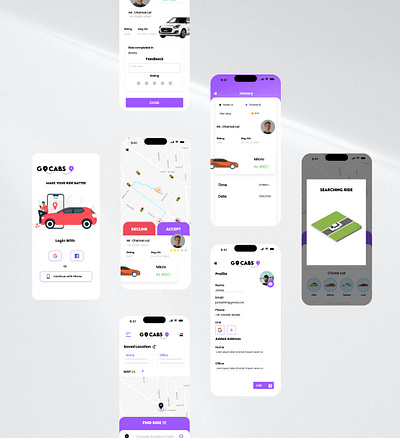 Go Cabs Service (🚕) app branding cab design dribble home latest loading logo new onboarding page services trending ui web design