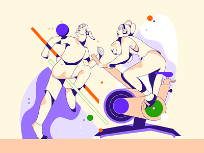 MyFitness - Illustration for mobile app art clean fitness illustration illustrator sport visual